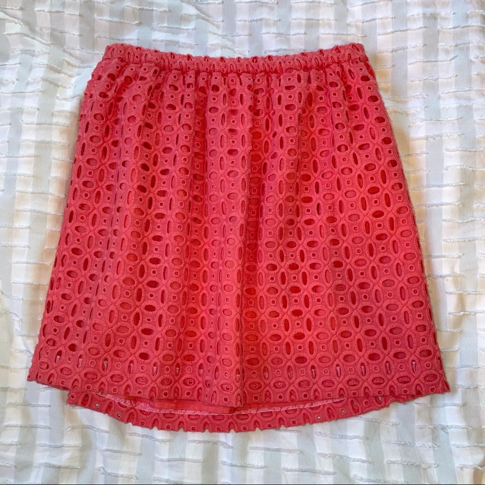 J. Crew Coral Cutout Skirt
